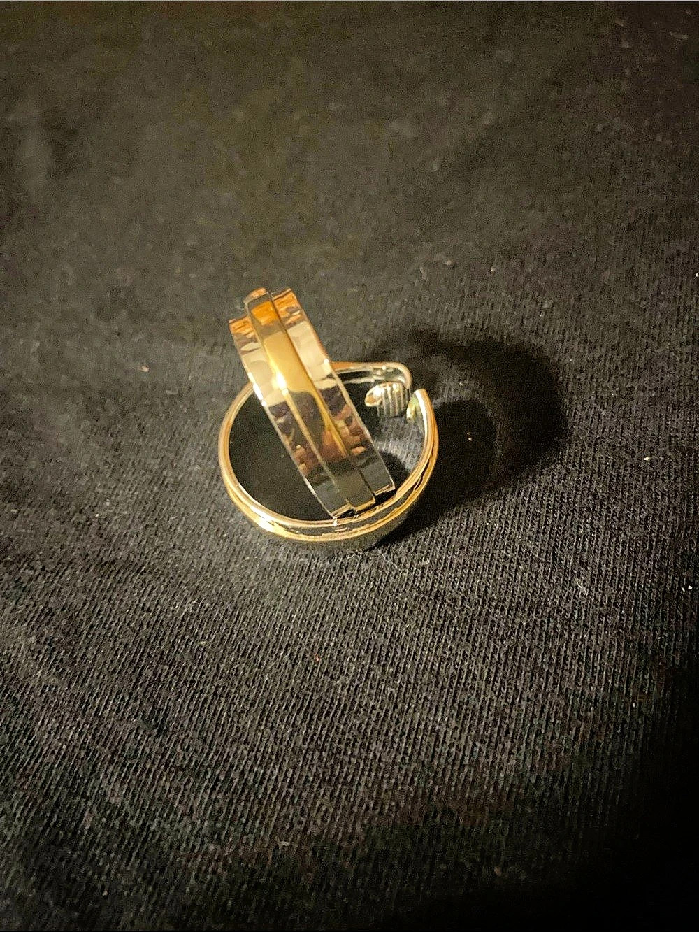 Gold Tone Hoop Earrings Like New Size Of A Quarter